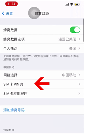 固安苹果14维修网分享如何给iPhone14的SIM卡设置密码 