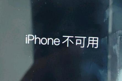 固安苹果服务网点分享锁屏界面显示“iPhone 不可用”如何解决 